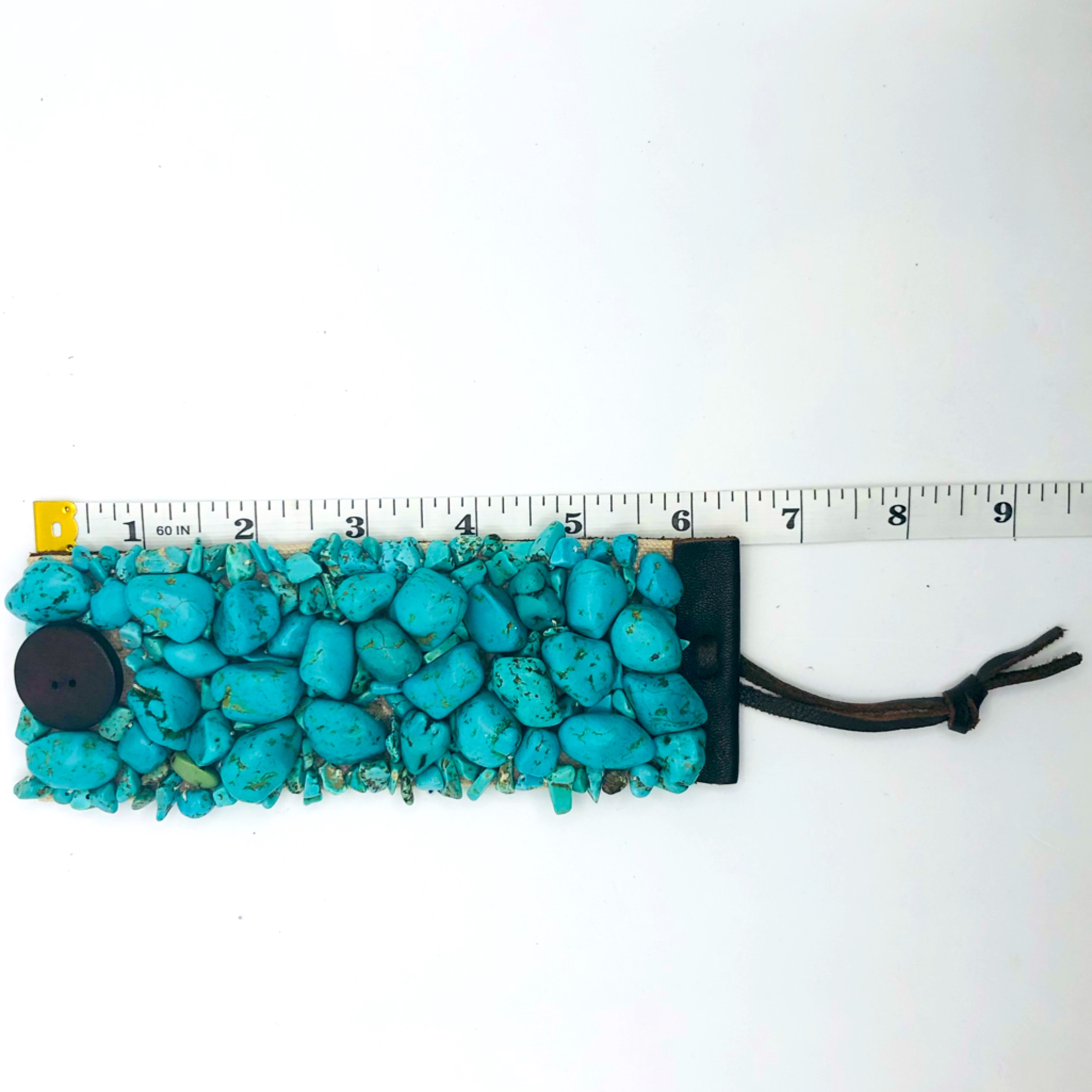 Lucky Brand Turquoise Leather Cuff Bracelet.